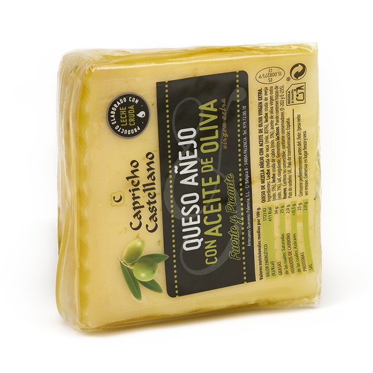 Cuña Queso añejo con aceite de oliva - Capricho Castellano