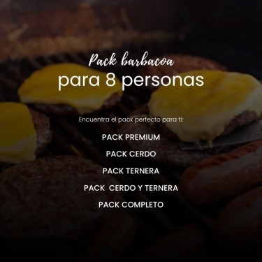 Pack Barbacoa para 8 personas - Envío Rápido | MM