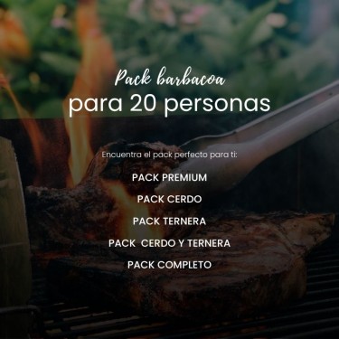Pack Barbacoa para 20 personas - Envío Rápido | MM