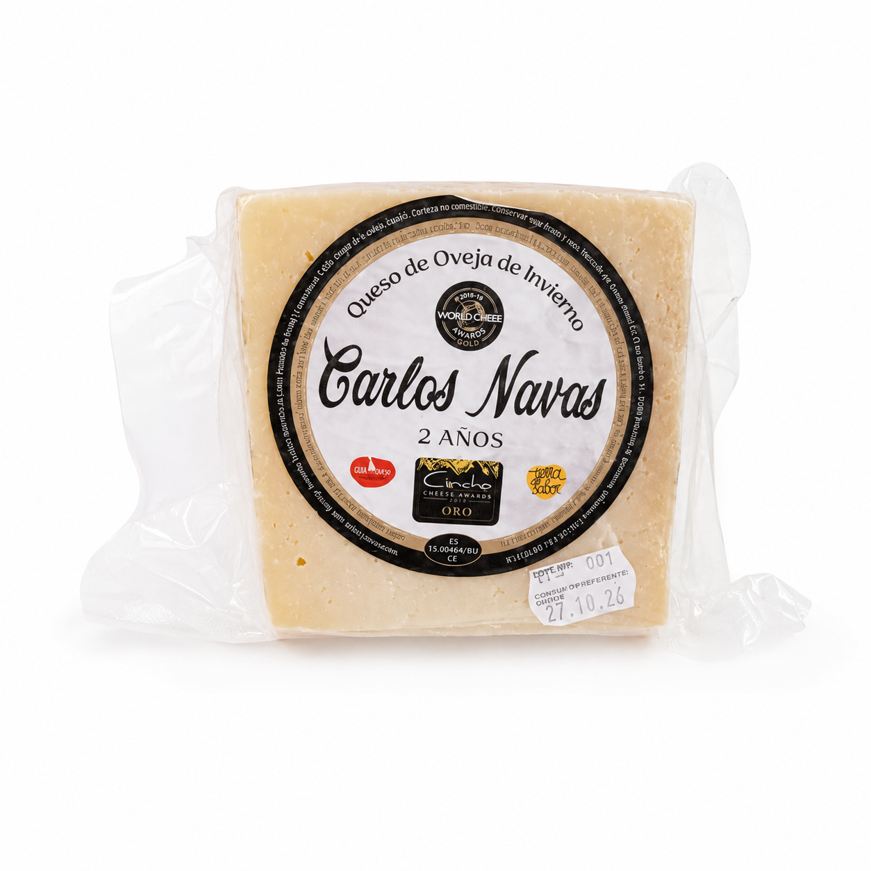 2-Year Aged Sheep Cheese Wedge - Carlos Navas
