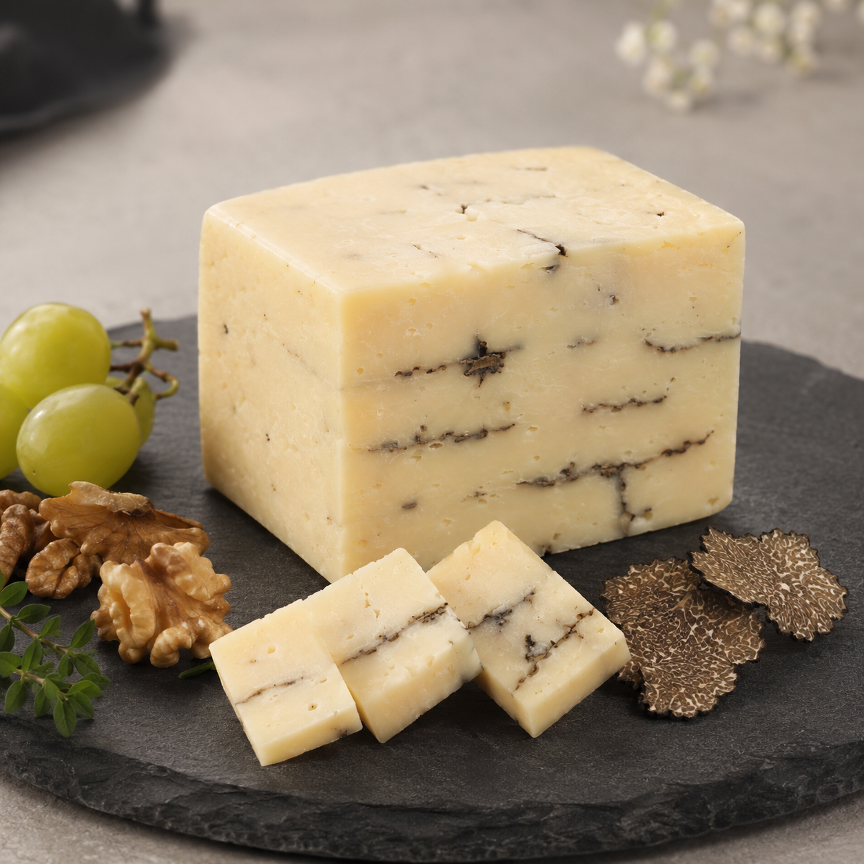 Sheep Cheese Wedge with Truffle - Capricho Castellano