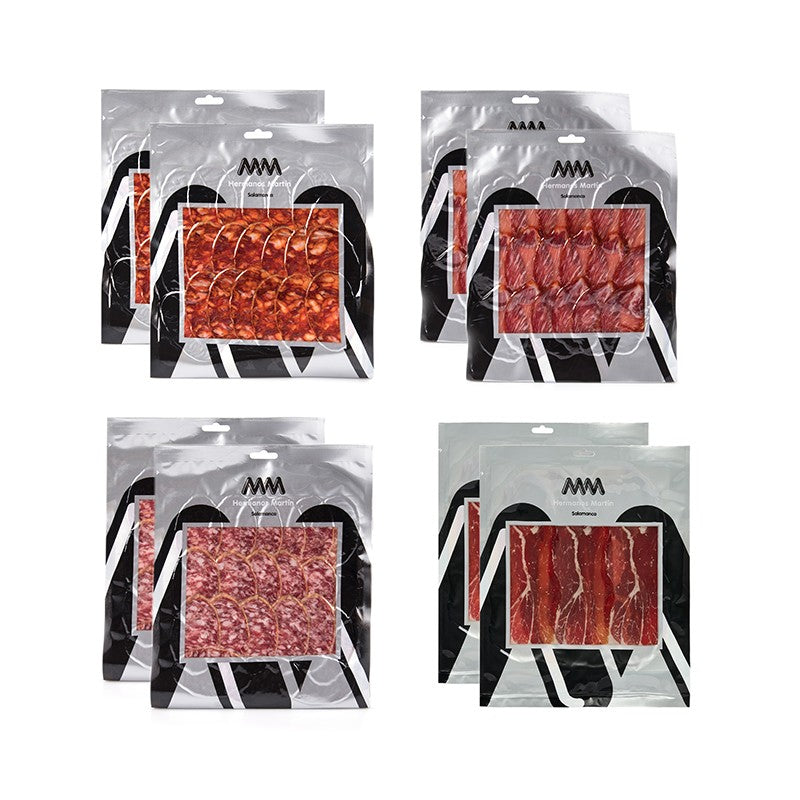 Lot of Iberian Cebo sliced meats