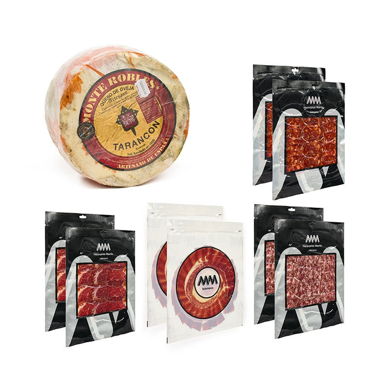 Batch of Sliced Iberico Bellota Cured Meats and Cheese