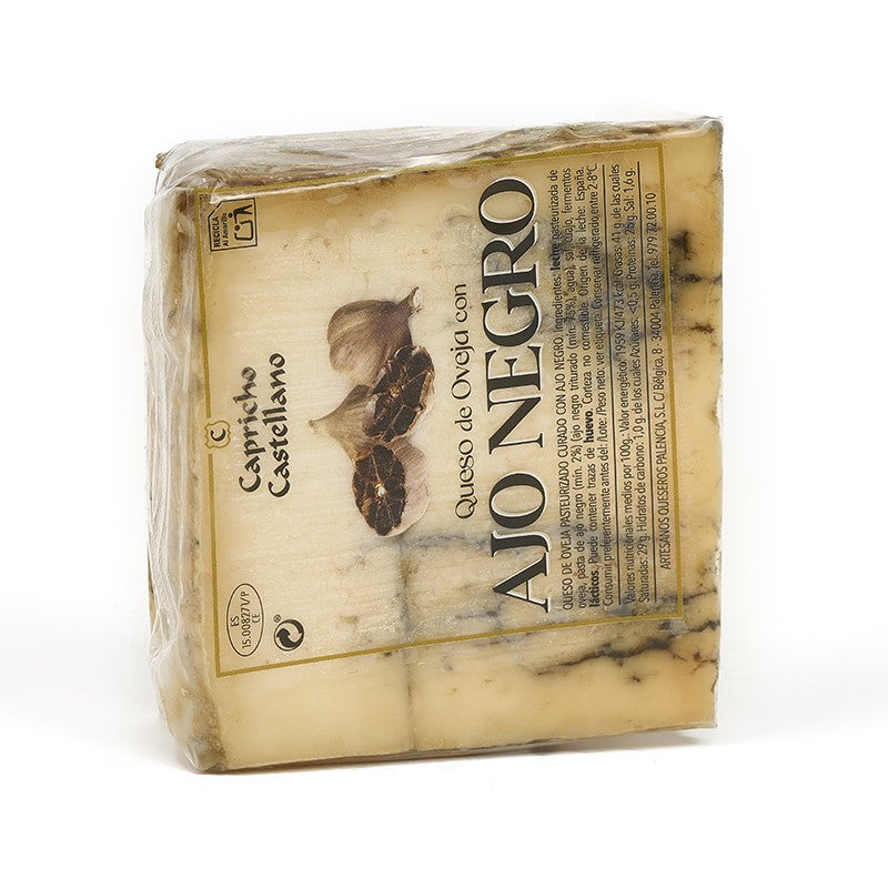 Wedge of Sheep's Cheese with Black Garlic - Capricho Castellano