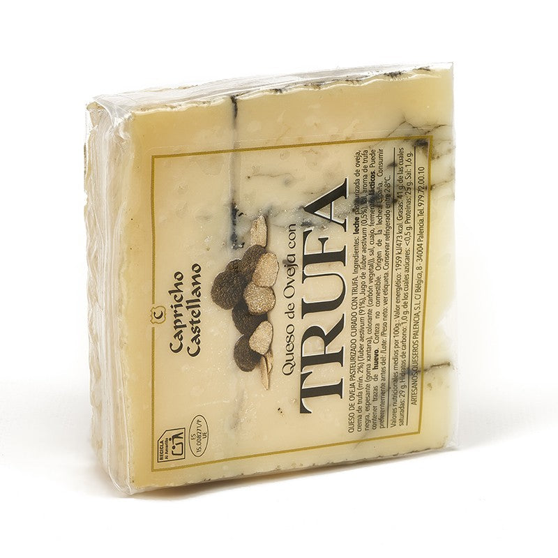 Sheep Cheese Wedge with Truffle - Capricho Castellano
